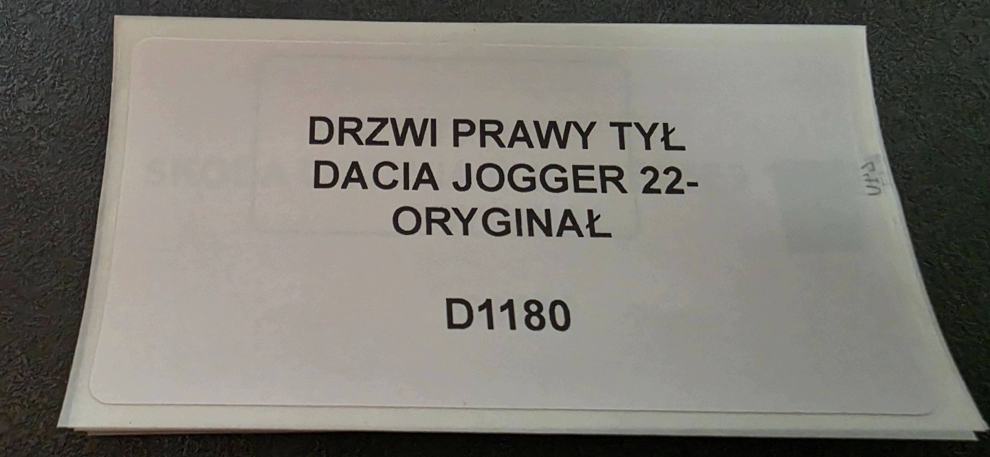 door rear. right side Dacia Jogger