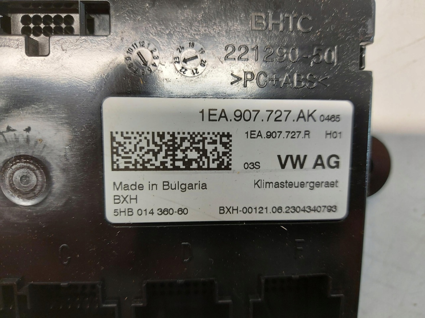 Audi Q4 E-TRON 89A 89E modul Bedienteil klimaanlage 1EA907727AK