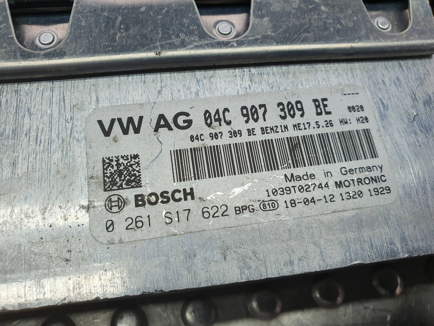 computer control unit of the engine 04C907309BE VW POLO VI 2G IBIZA V 6F 1.0 TSI