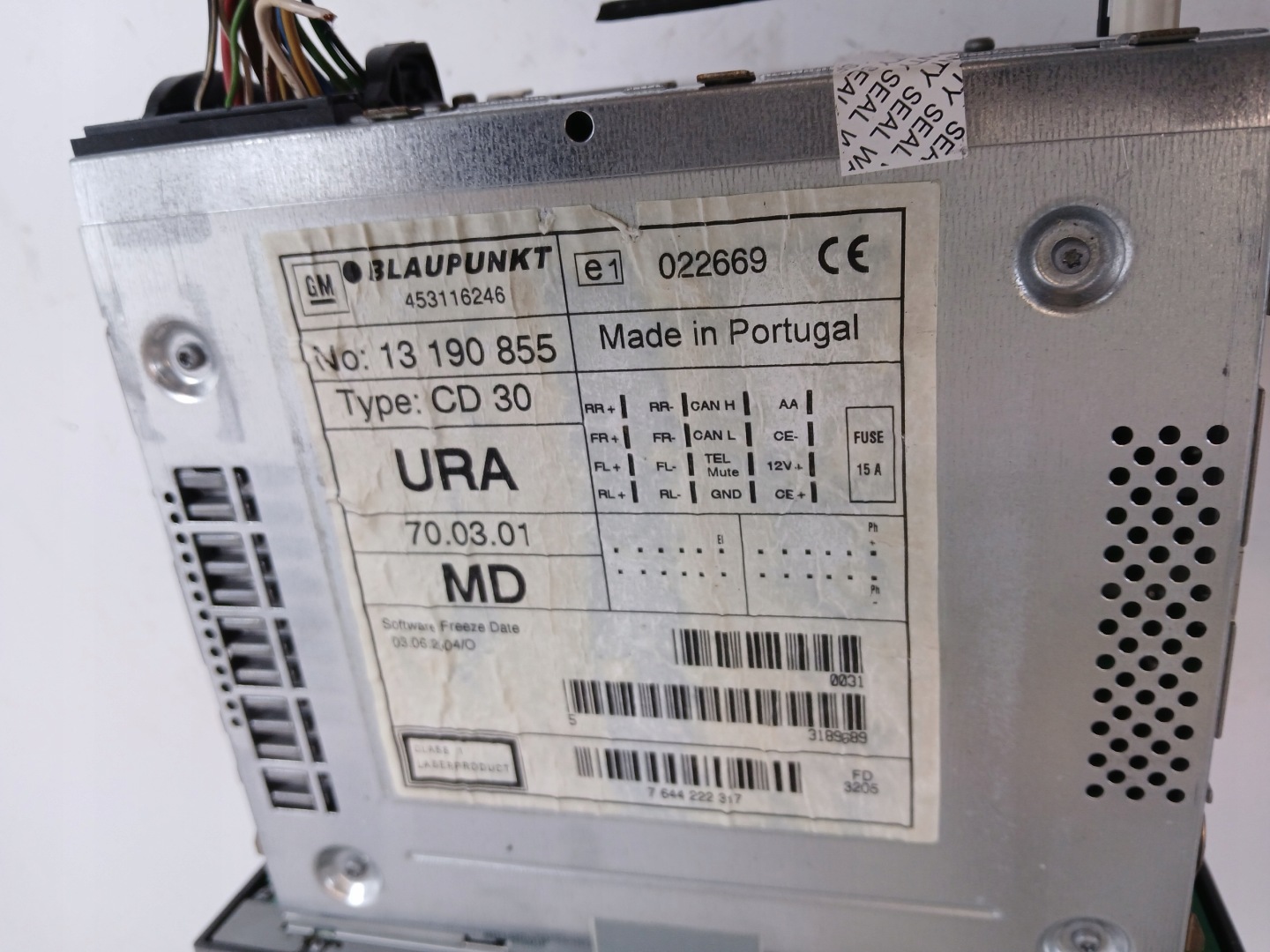 OPEL MERIVA A RADIO fabrication CD 13190855