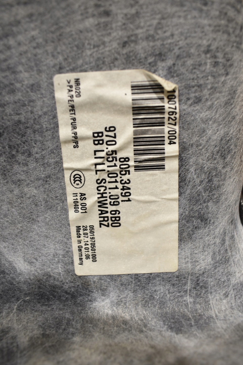 carpet front left PORSCHE PANAMERA 970 1