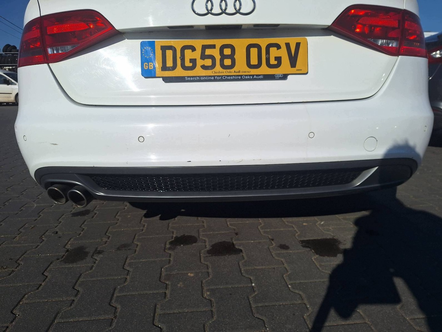 complete rear part AUDI A4 B8 LY9C trunk door boot bumper rear part S-LINE lights