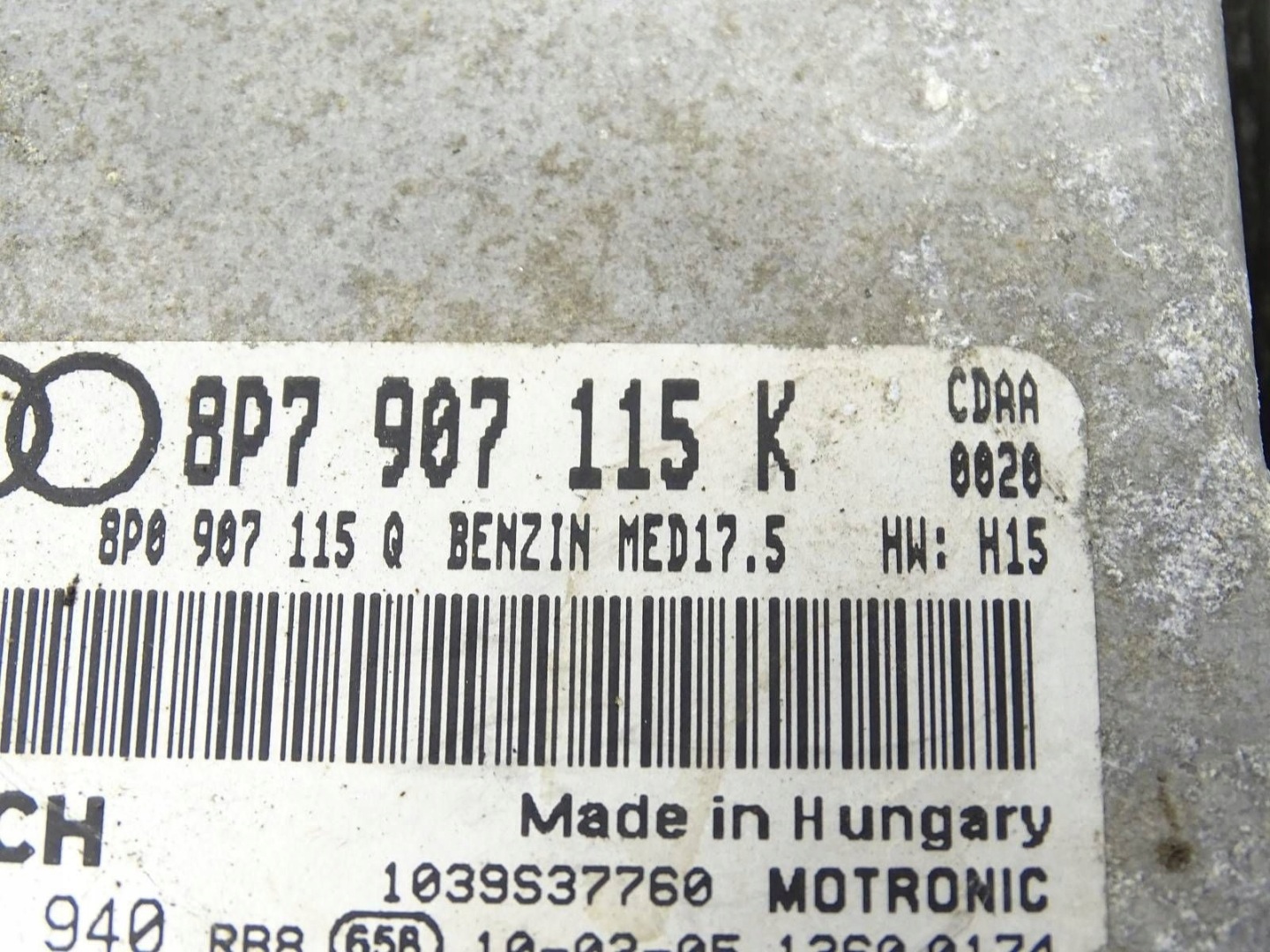 computer control unit of the engine A3 8P LIFT 1.8TFSI 8P7907115K