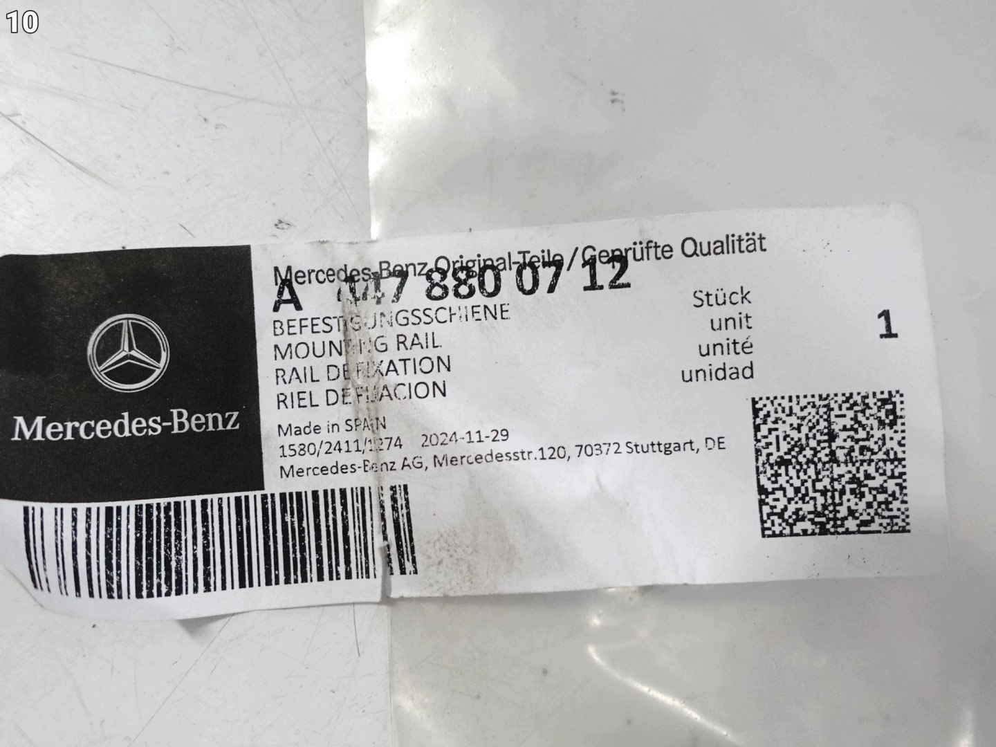 MERCEDES VITO W447 LIFT MOPF 14- support holder W bumper front right