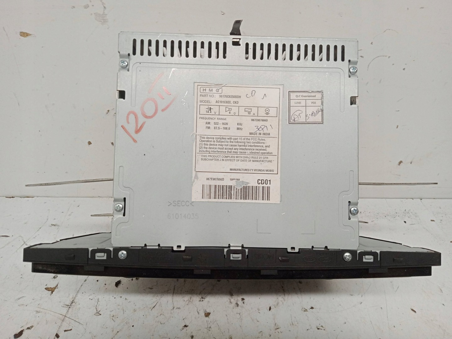 RADIO CD MP3 RDS BLUETOOTH HYUNDAI I20 II 96170C8250SDH