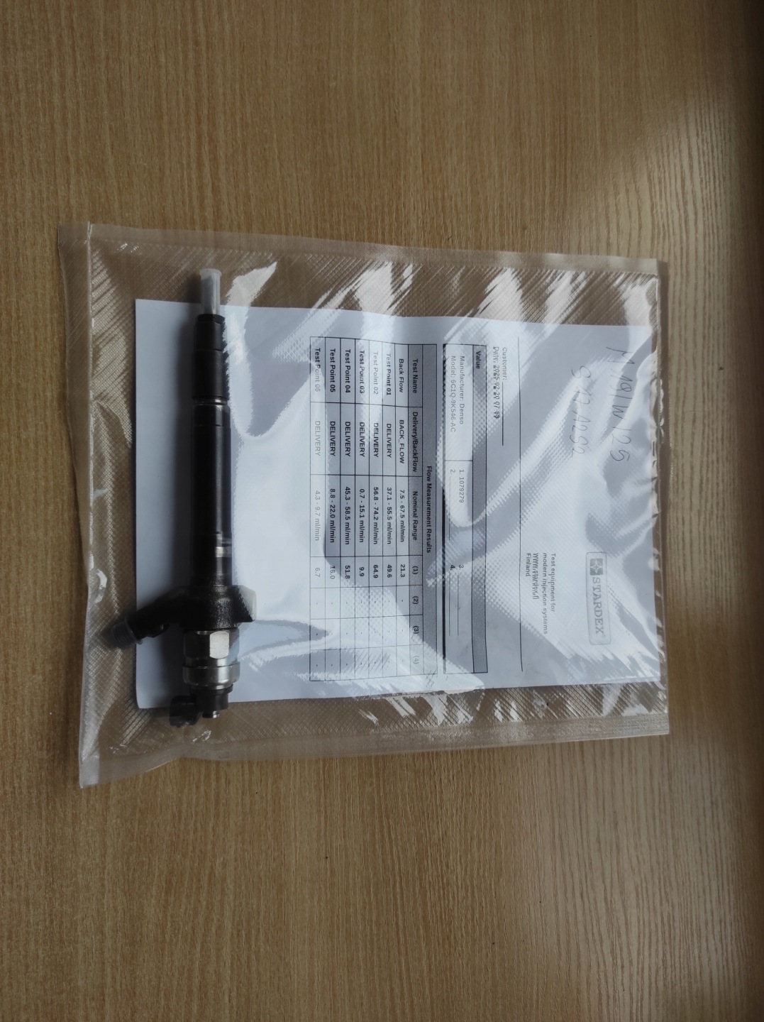 nozzle injector DENSO 6C1Q-9K546-AC SPRAWDZONY PARAMETRY WYDRUK