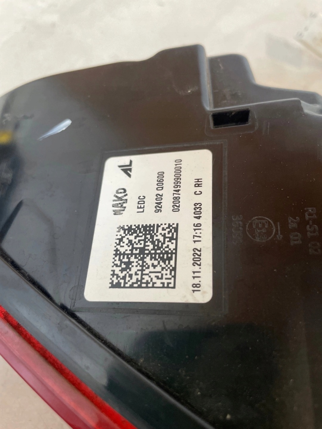light rear part rear right Hyundai Bayon Led