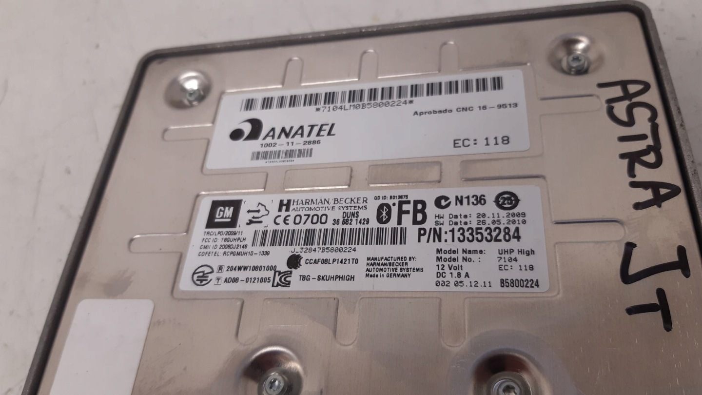 module bluetooth PIN Opel Astra J 1,7 CDTI
