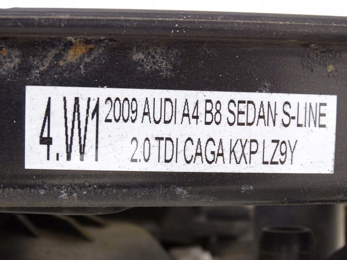 KPL support panel for radiators pillar AUDI A4 B8 2.0 TDI CAG