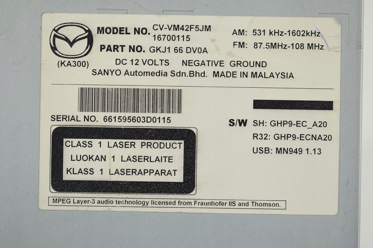 RADIO radio CD Navigation MAZDA 6 III GJ