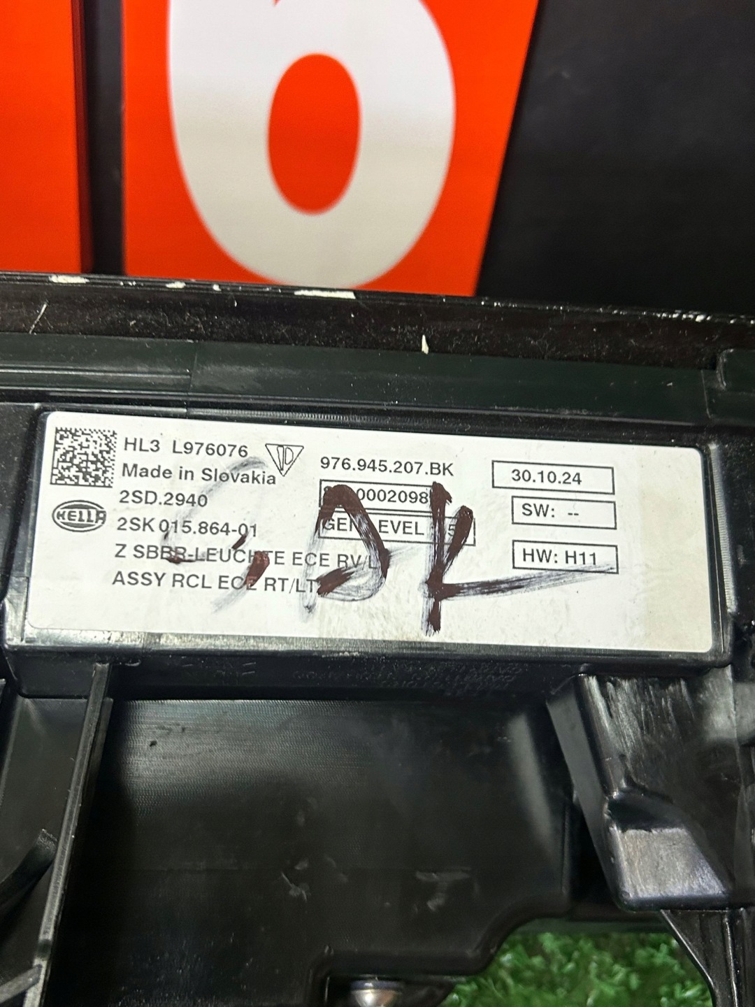 light rear part cap LED PORSCHE PANAMERA 976945207BK nr:16