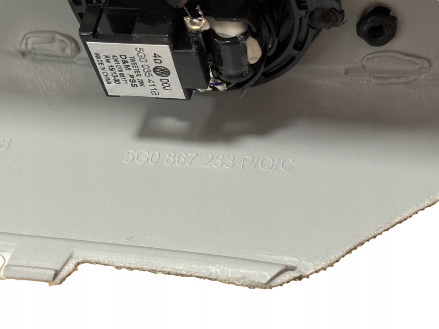 VW GOLF VII 7 cover SLUPKA A left 5G0867233P