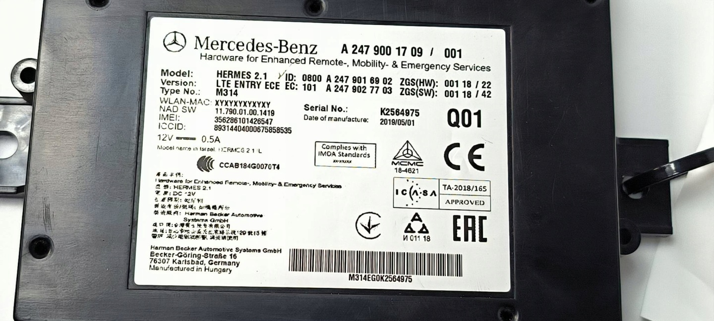 module A2479001709 Mercedes-BENZ W447 VITO