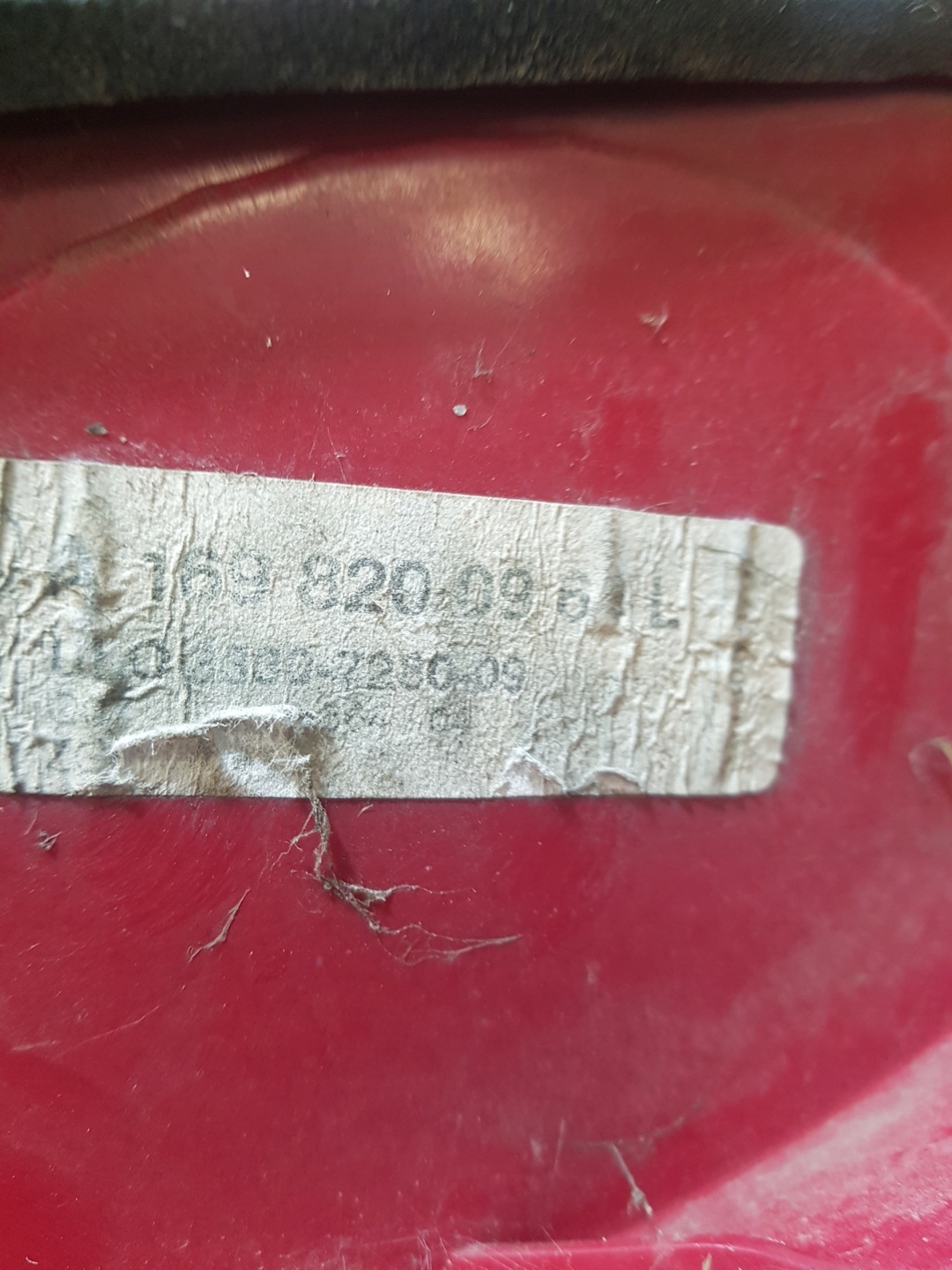 light left rear MERCEDES-BENZ A KLASA W 169 A1698200964L