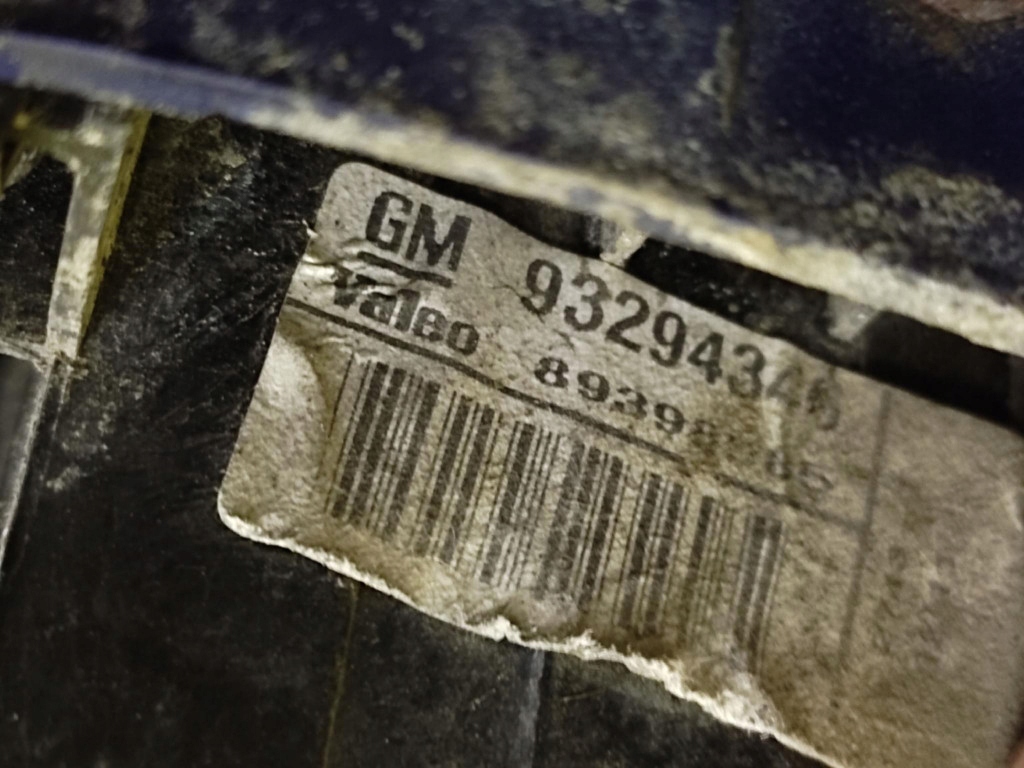 OPEL MERIVA A light right rear part 93294346