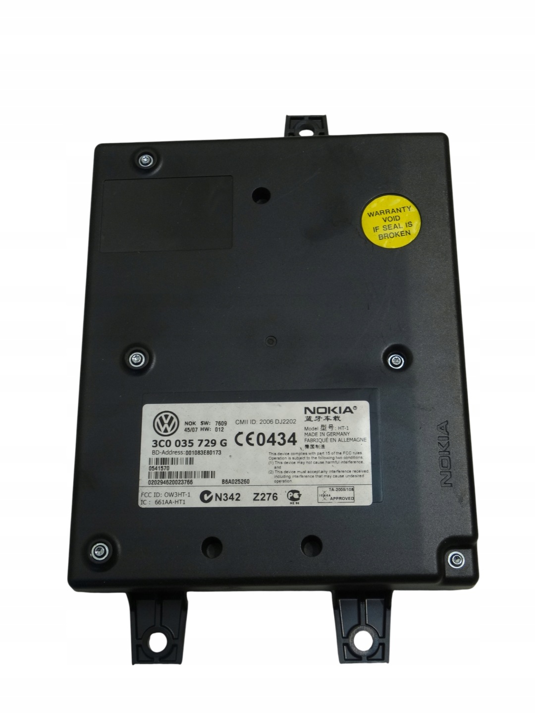 module control unit BLUETOOTH TELEFONU VW GOLF V PASSAT B6 3C0035729G