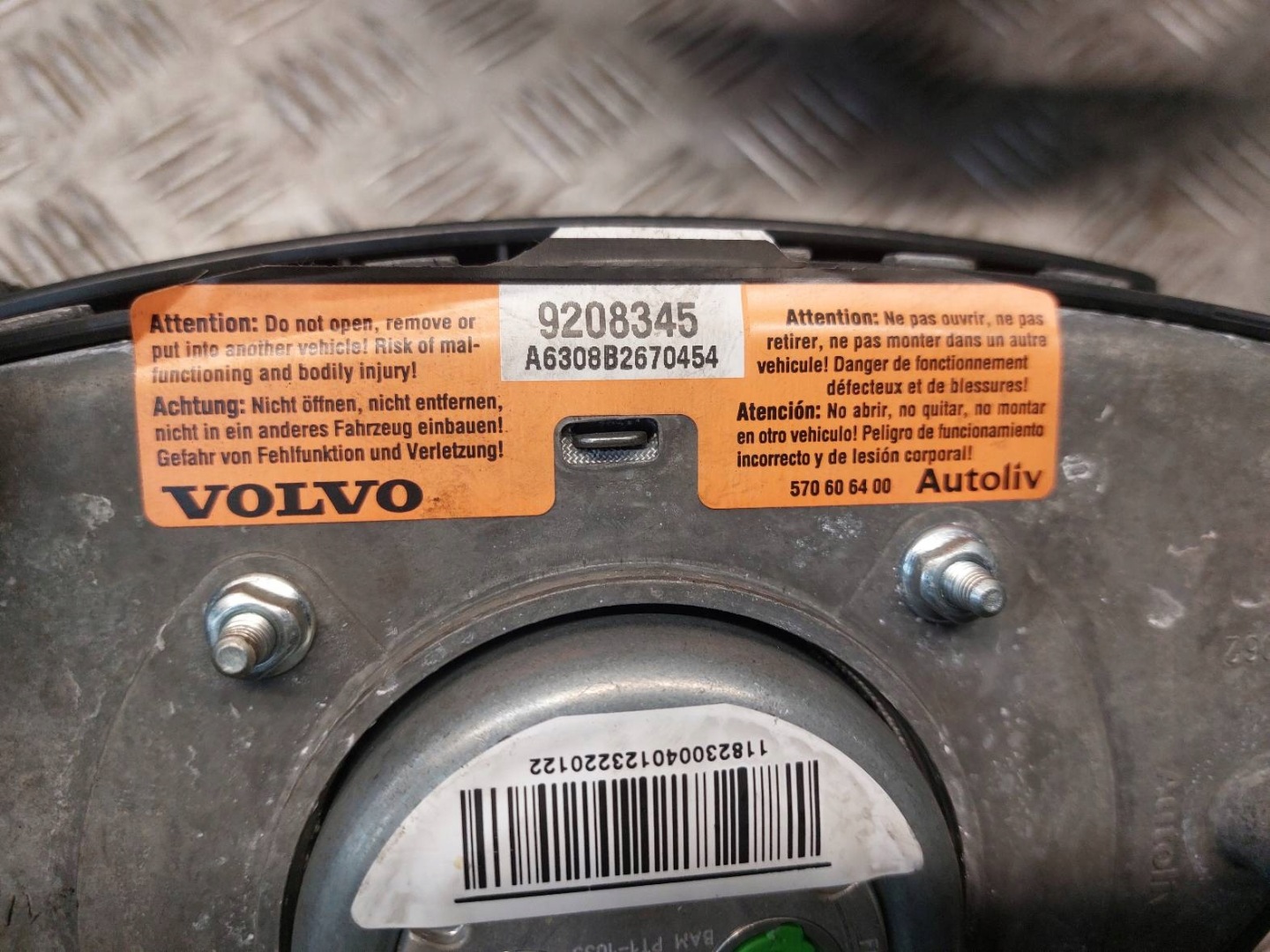 volante + airbag VOLVO S60 e 08666887 9208345
