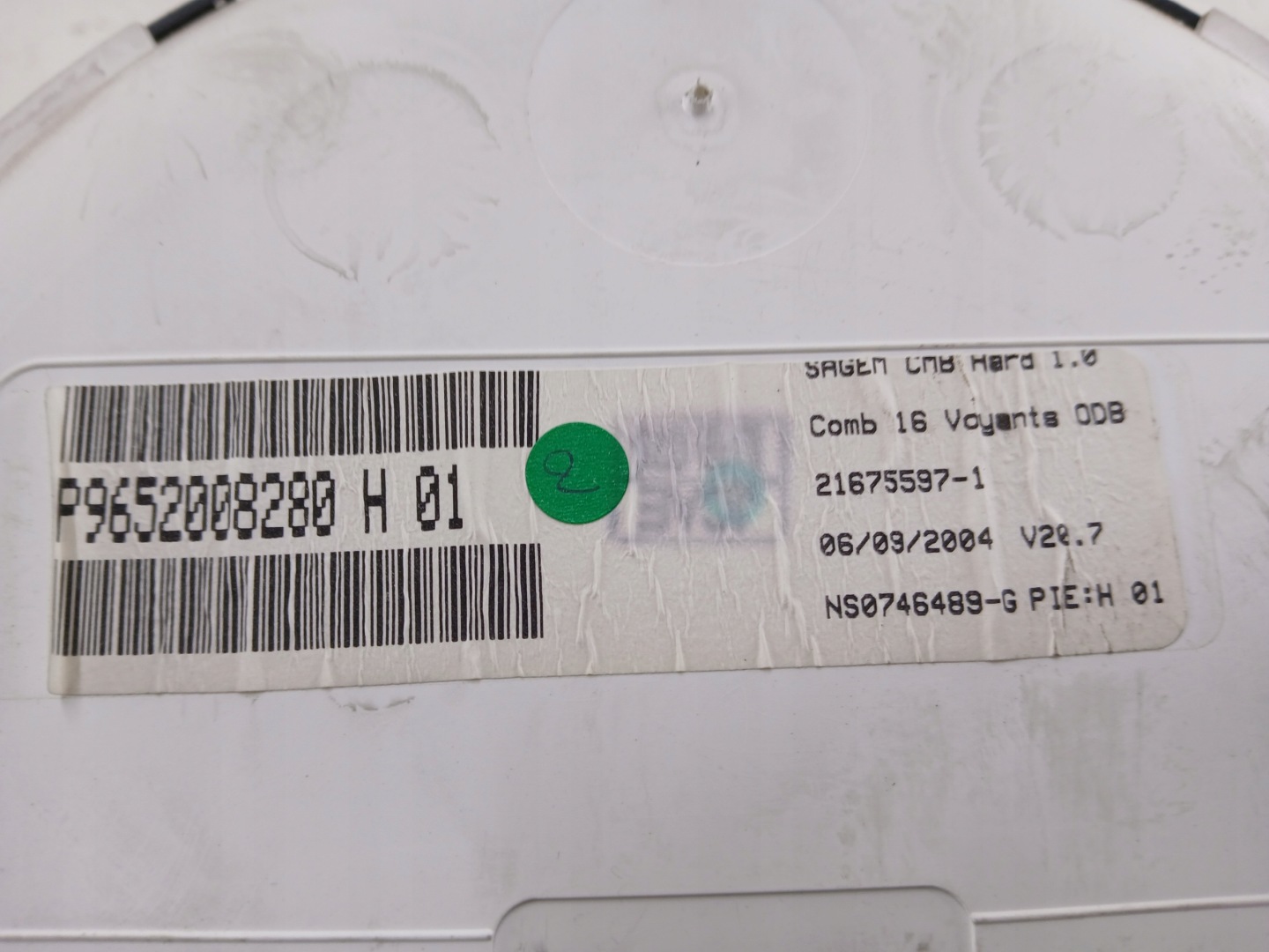 CITROEN C3 and 1.4 HDI dials dials P9652008280H