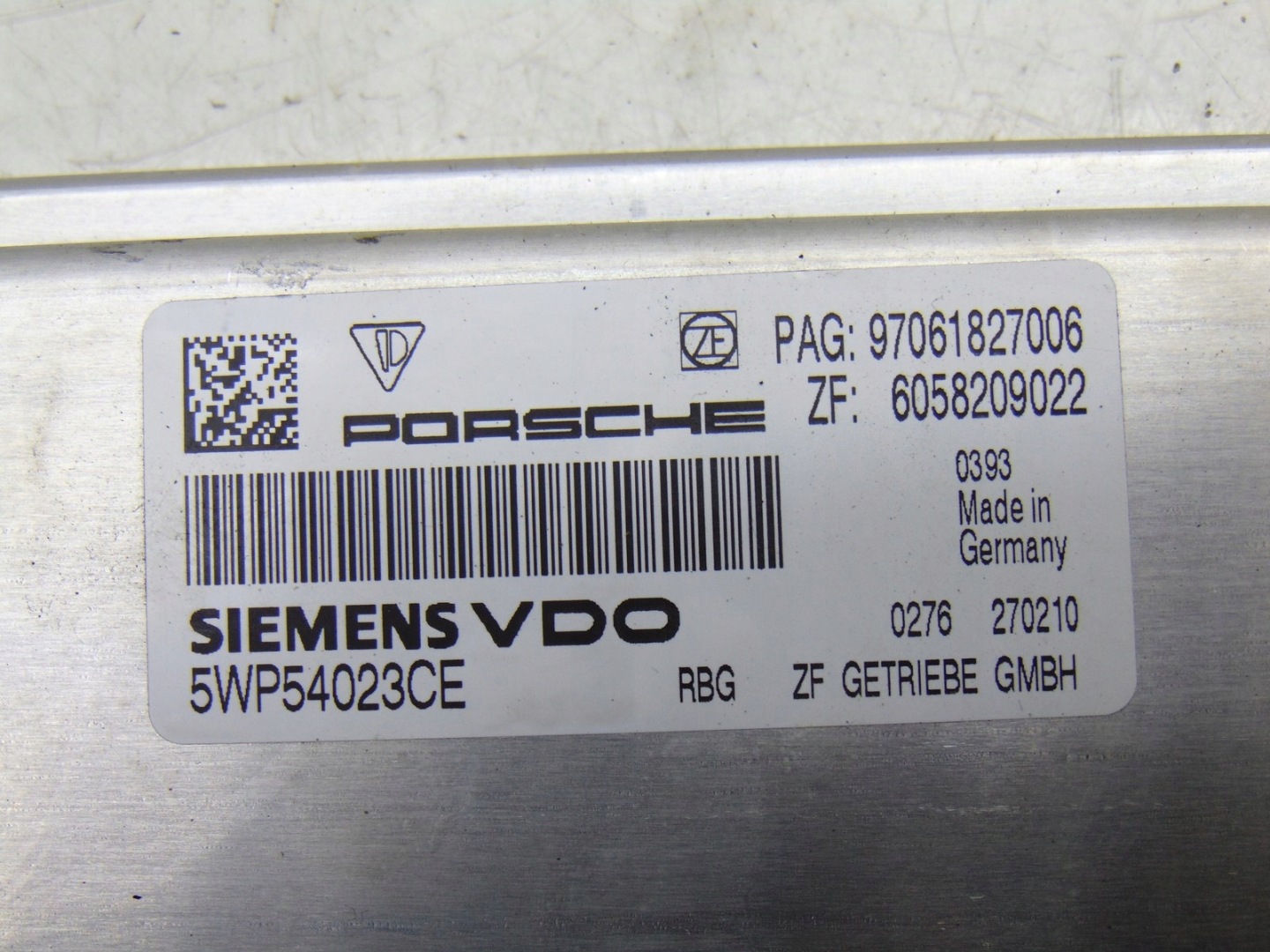 control unit gearboxes PORSCHE PANAMERA 970 97061827006