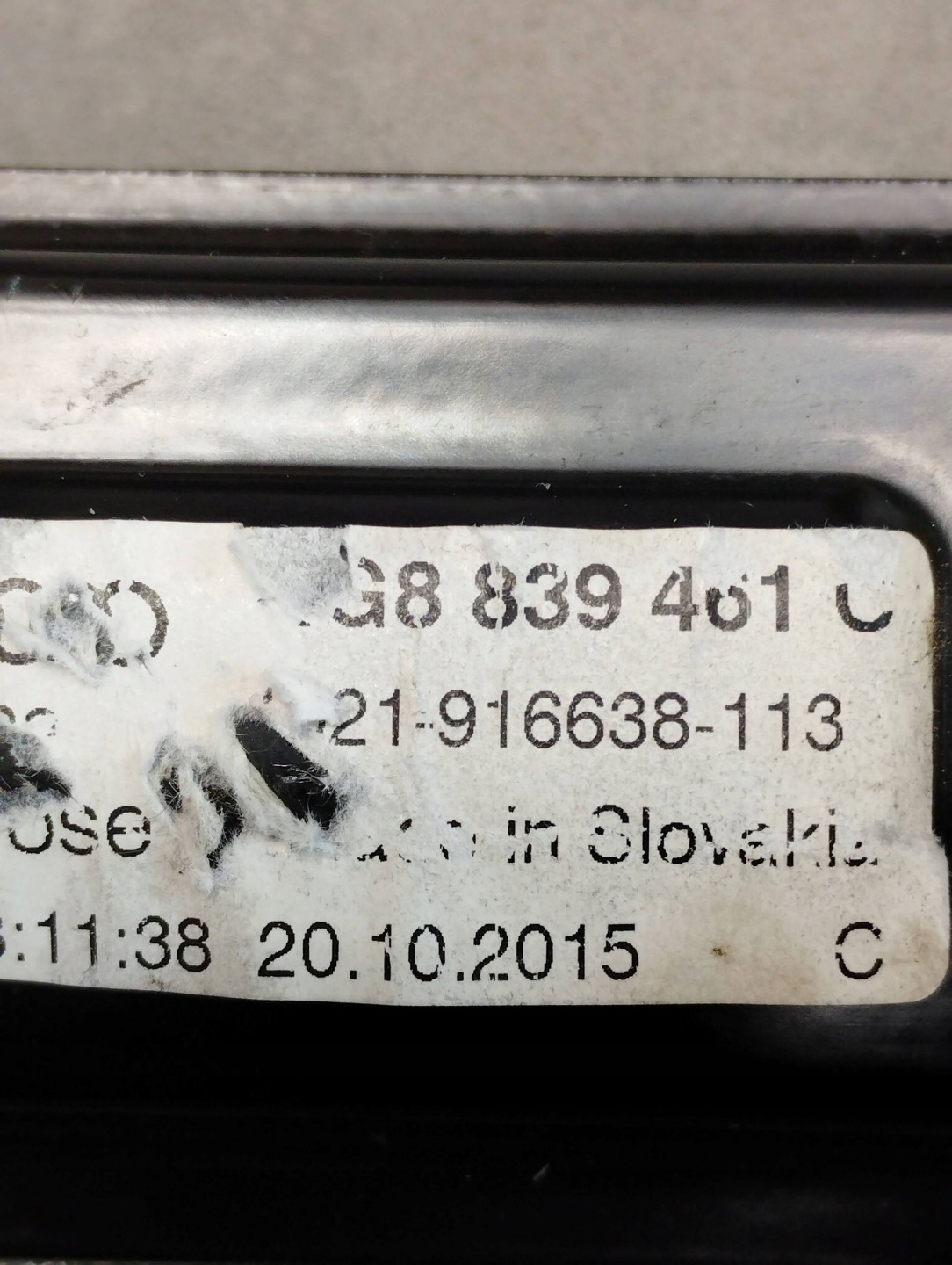 Audi A7 4G mechanism windows left rear part 4G8839461C
