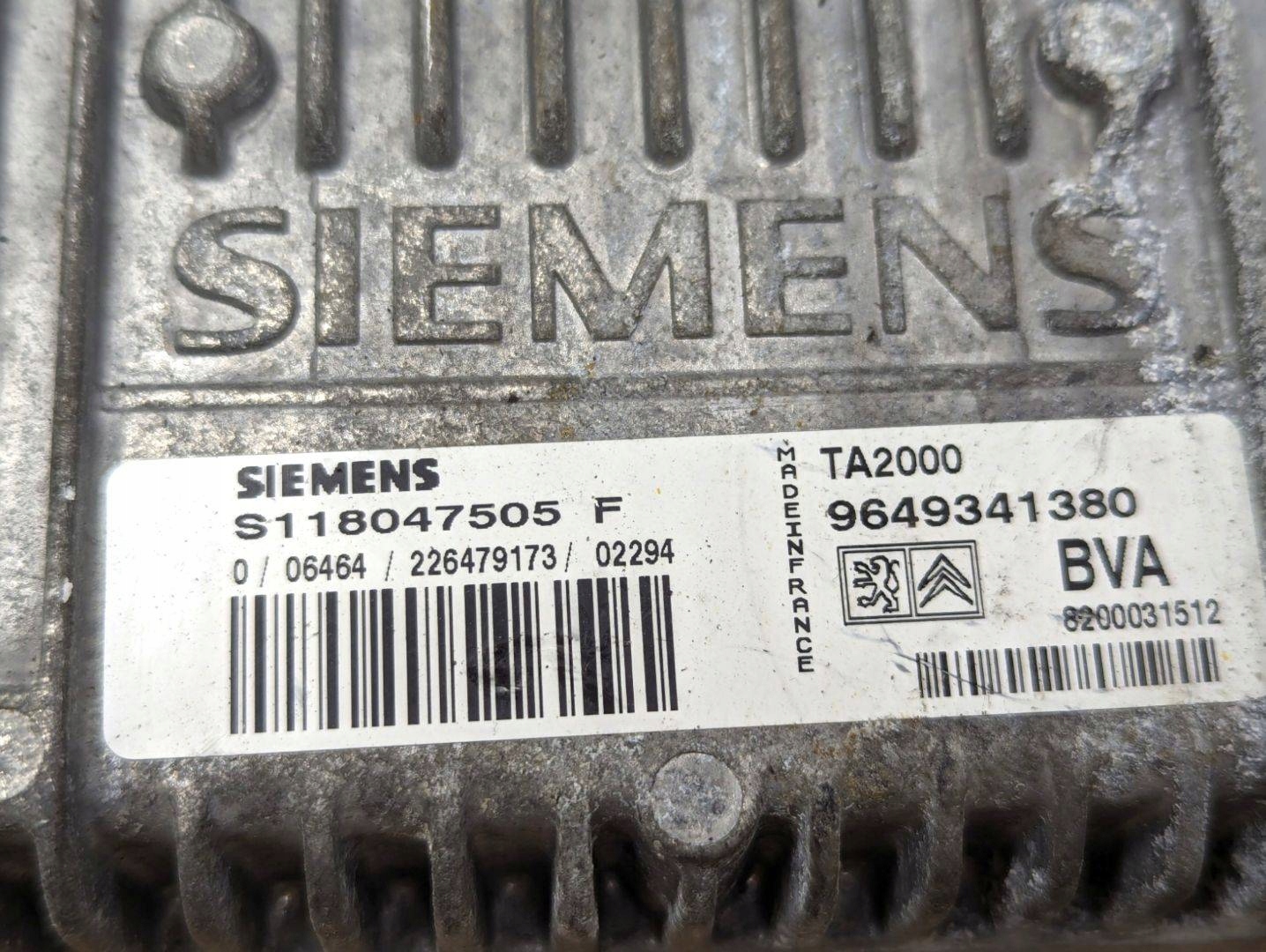 control unit of the engine Peugeot 307 2002 9649341380
