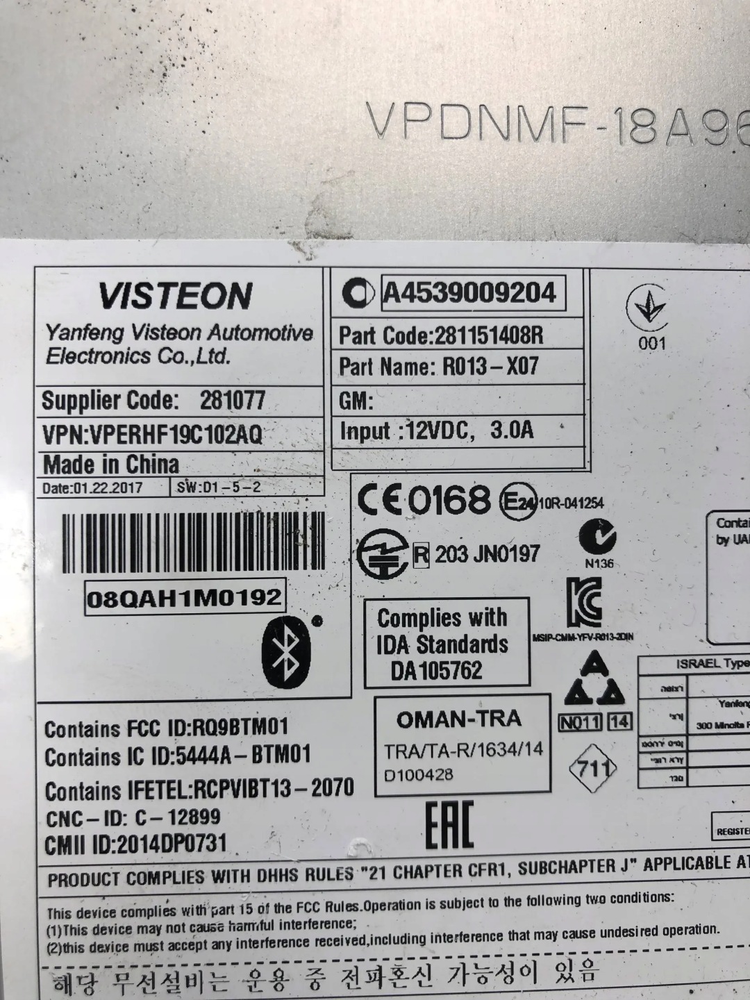 RADIO SMART 453 A4539009204