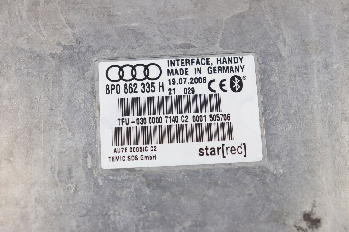 AUDI A3 8P A4 B7 modulo Centralina BLUETOOTH 8P0862335H