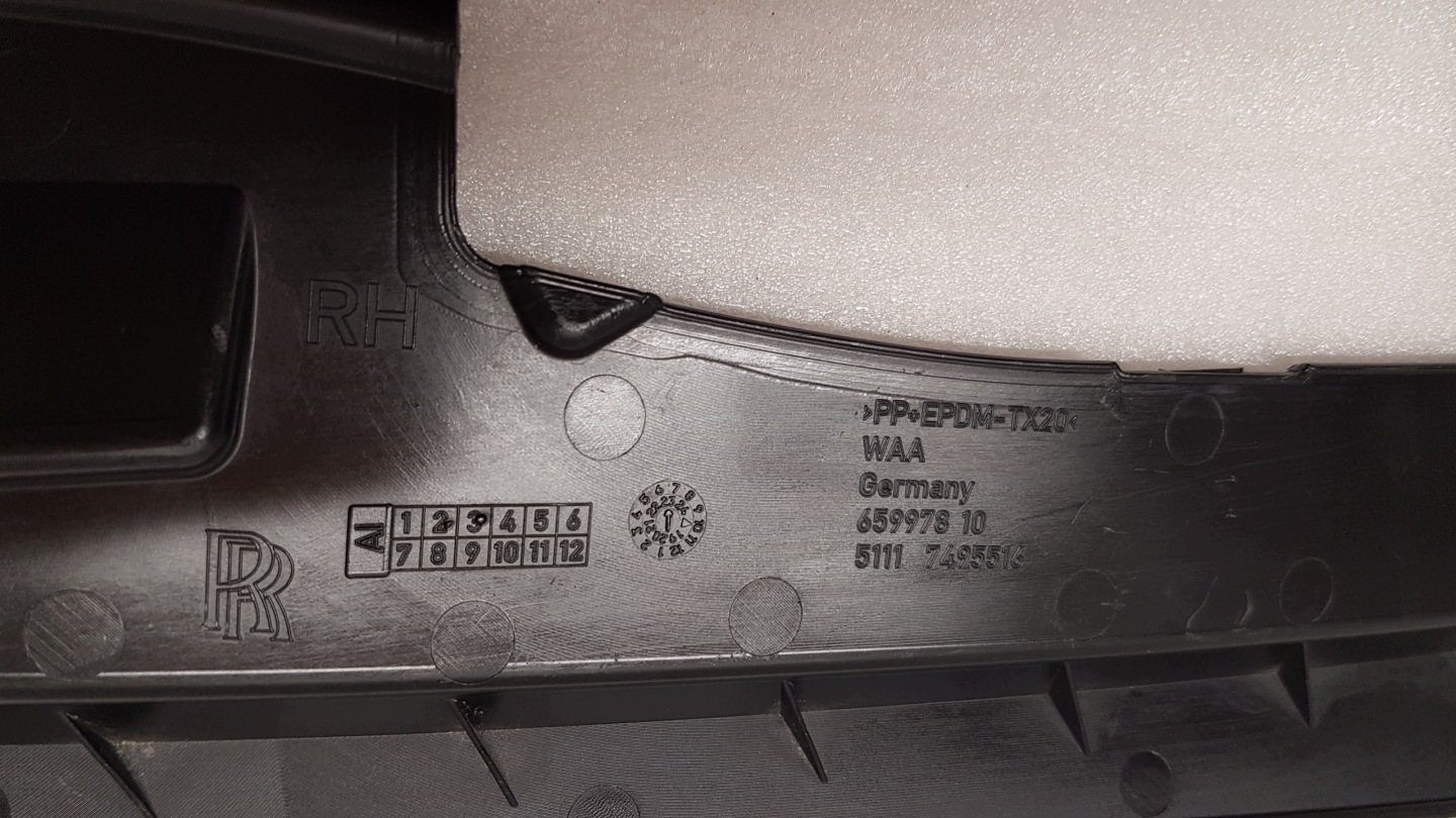 support lights right front ROLLS ROYCE GHOST II RR21 7495516