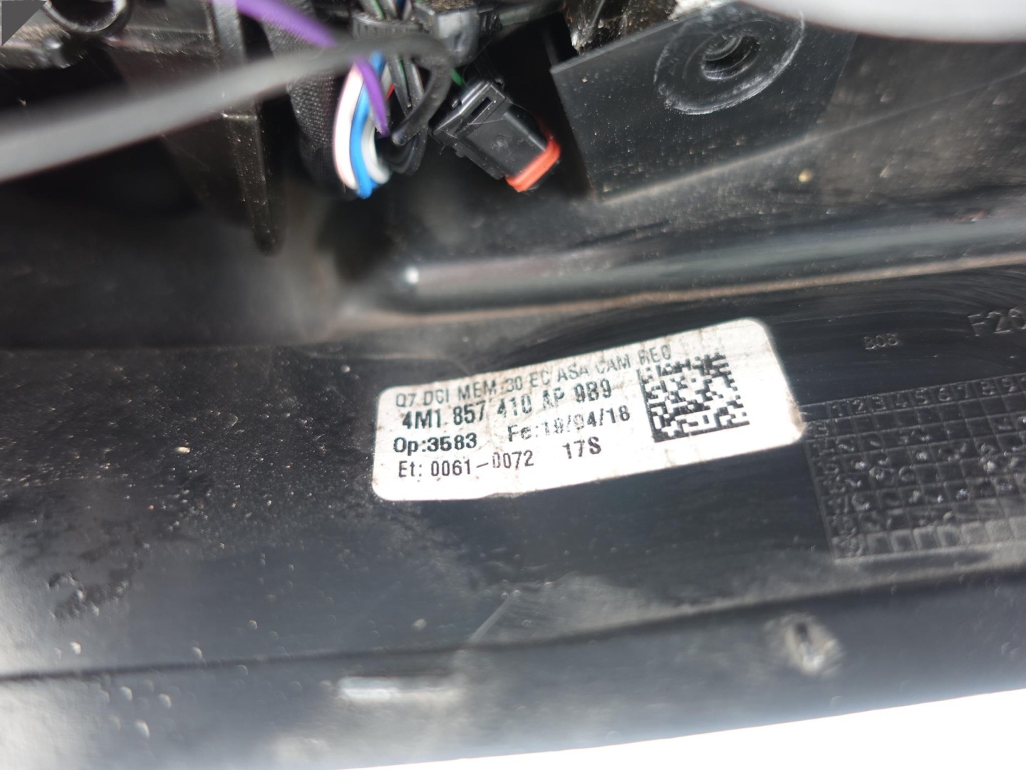AUDI Q7 SQ7 4M0 15- MÉCANISME KAMERA DROIT 15+4PIN