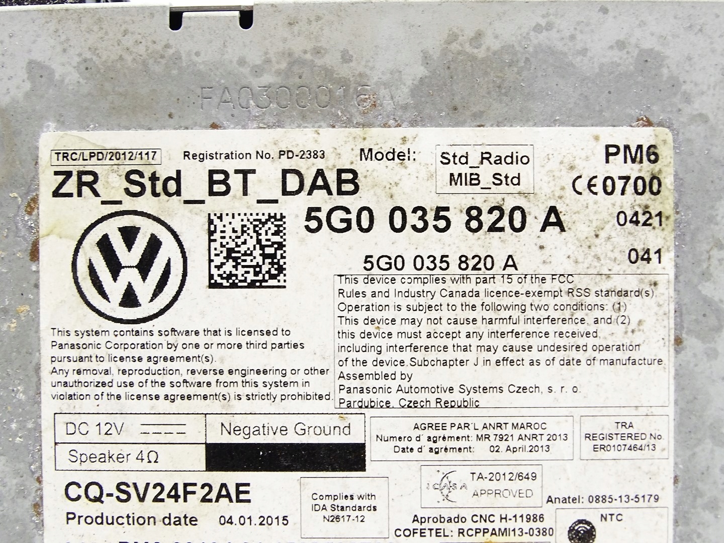 player navigation devices NAVI KARTY SD VW GOLF VII 7 5G0035820A