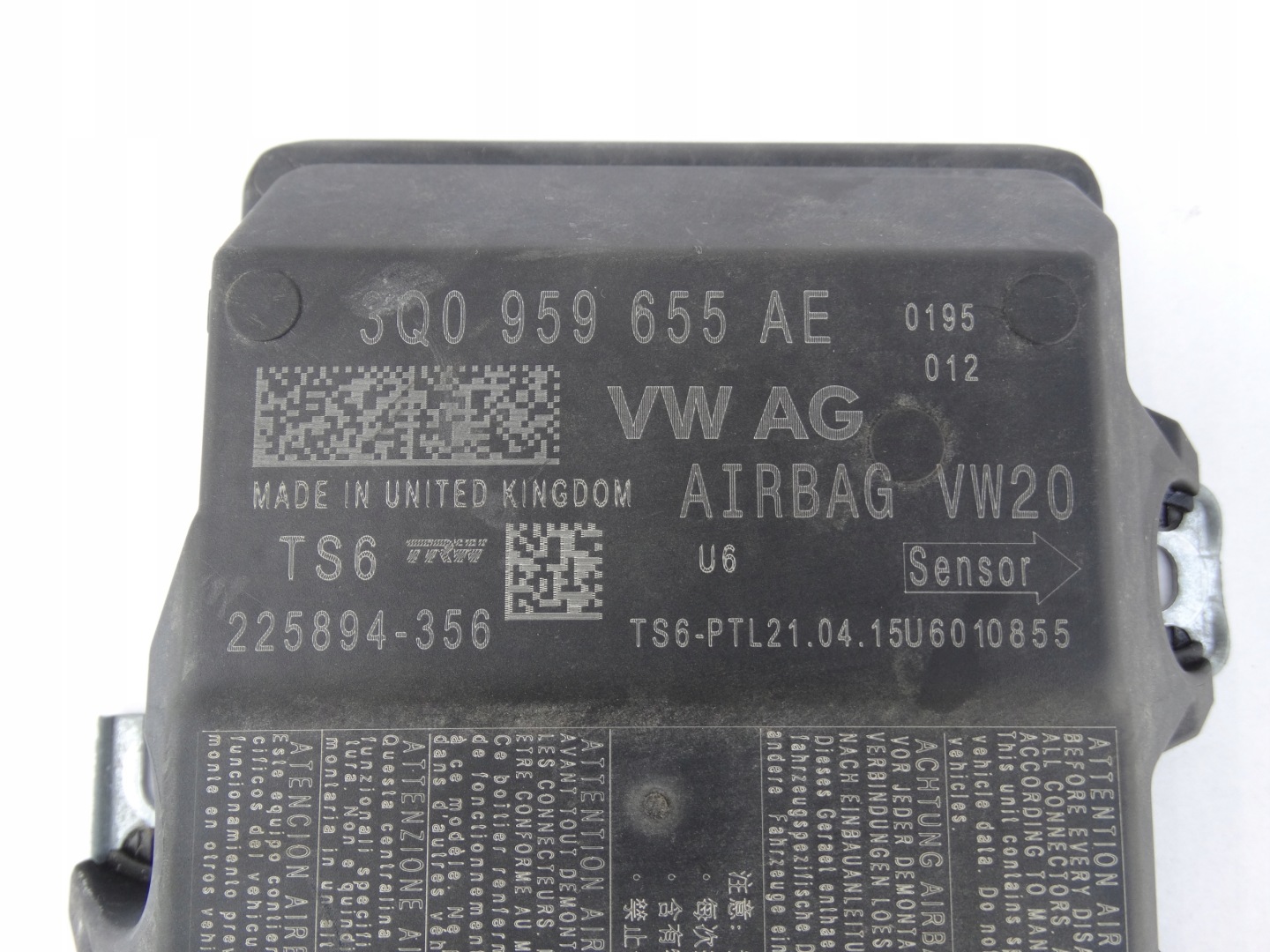 module SENSOR control unit AIR BAG VW PASSAT B8 3Q0959655AE SPRAWNY LEGALNY