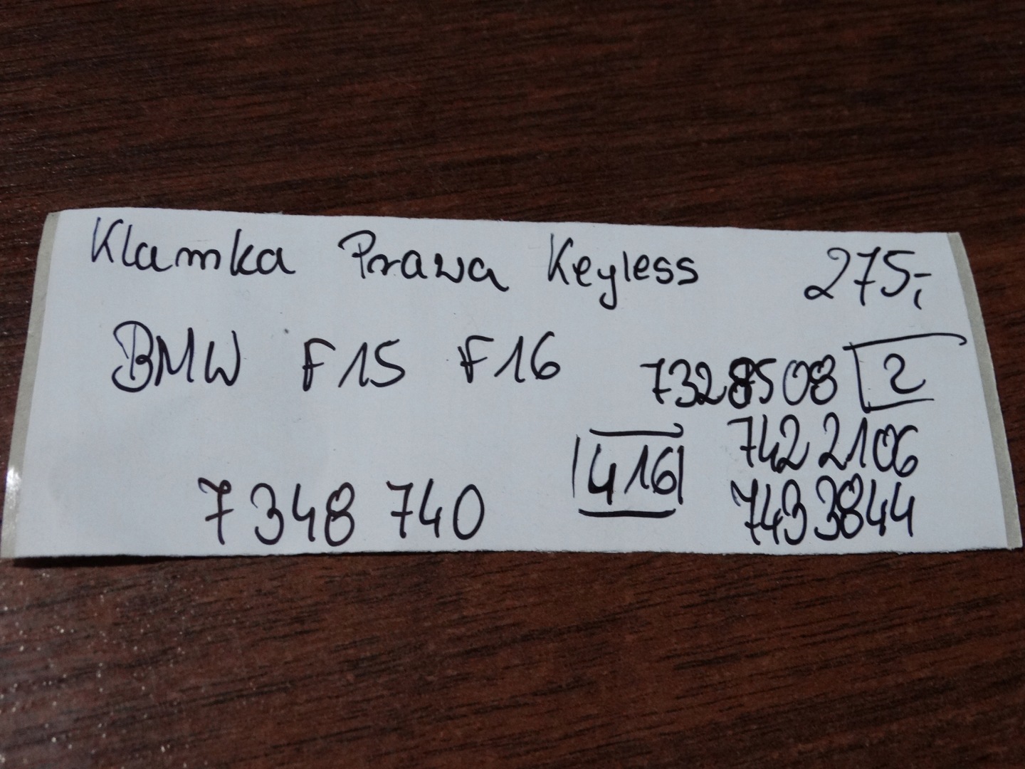 IDEALNA handle right KEYLESS BMW F15 F16 416 1