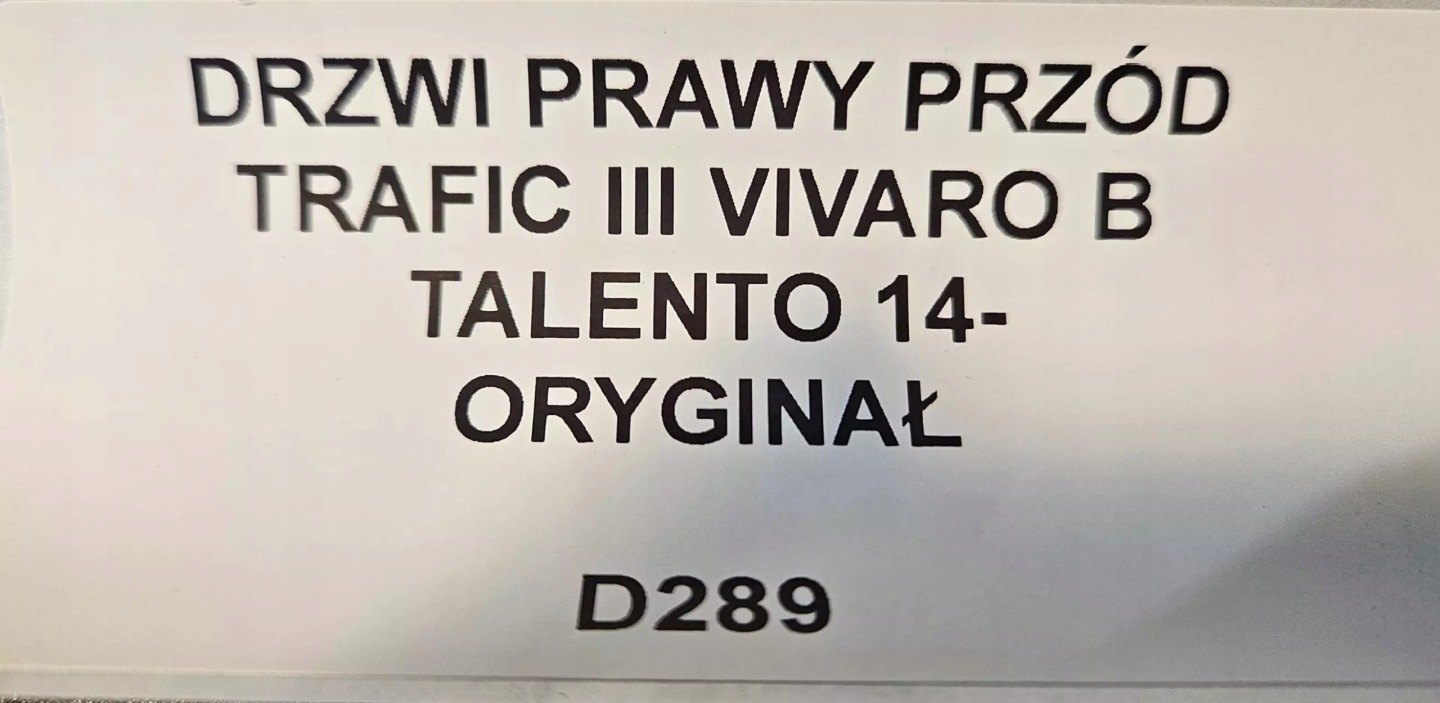 Tür rechts vorne TRAFIC III VIVARO B TALENTO 14