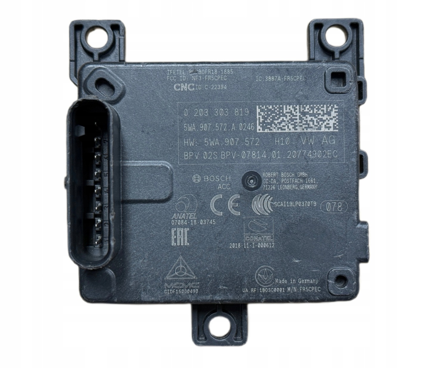 VW AUDI SKODA SEAT RADAR SENSOR ACC DISTRONIC VW AG 5WA907572A
