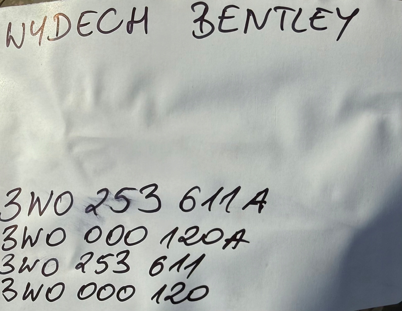 WYDECH KPL. BENTLEY GT GTC 3W0 1