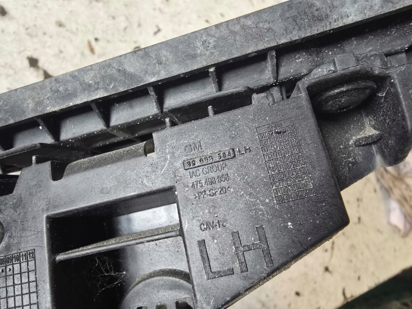 OPEL CORSA E Support Support plaque Aile Pare choc Gauche Avant 2 ELEMENTY ORG