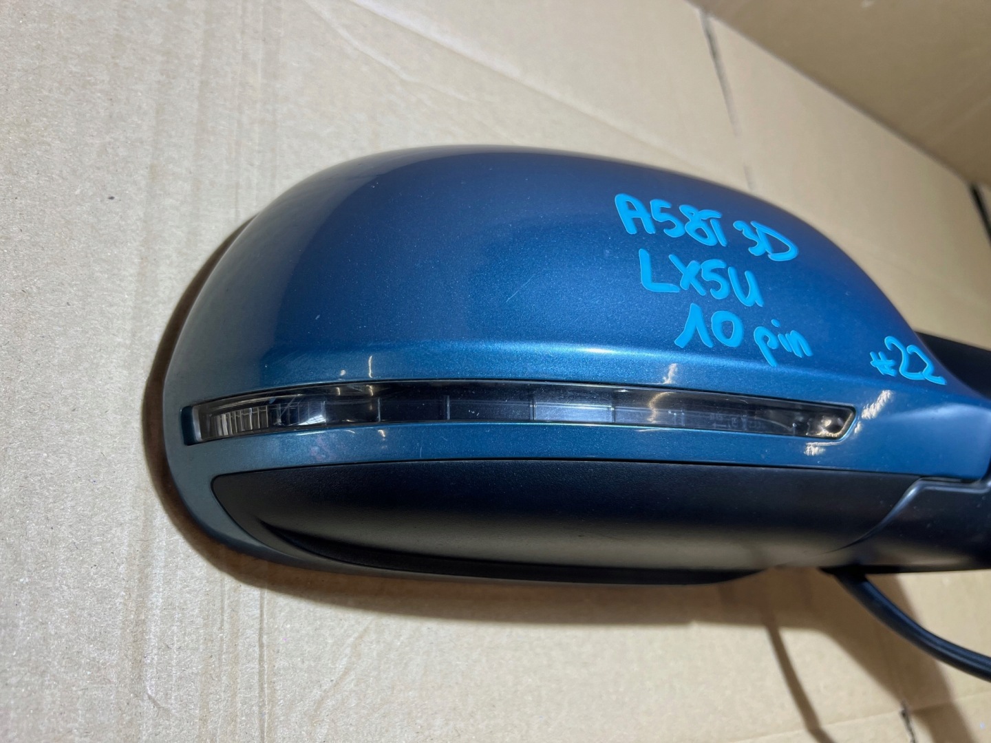 AUDI A5 8T 3D LX5U COUPE mirror right 10 PIN