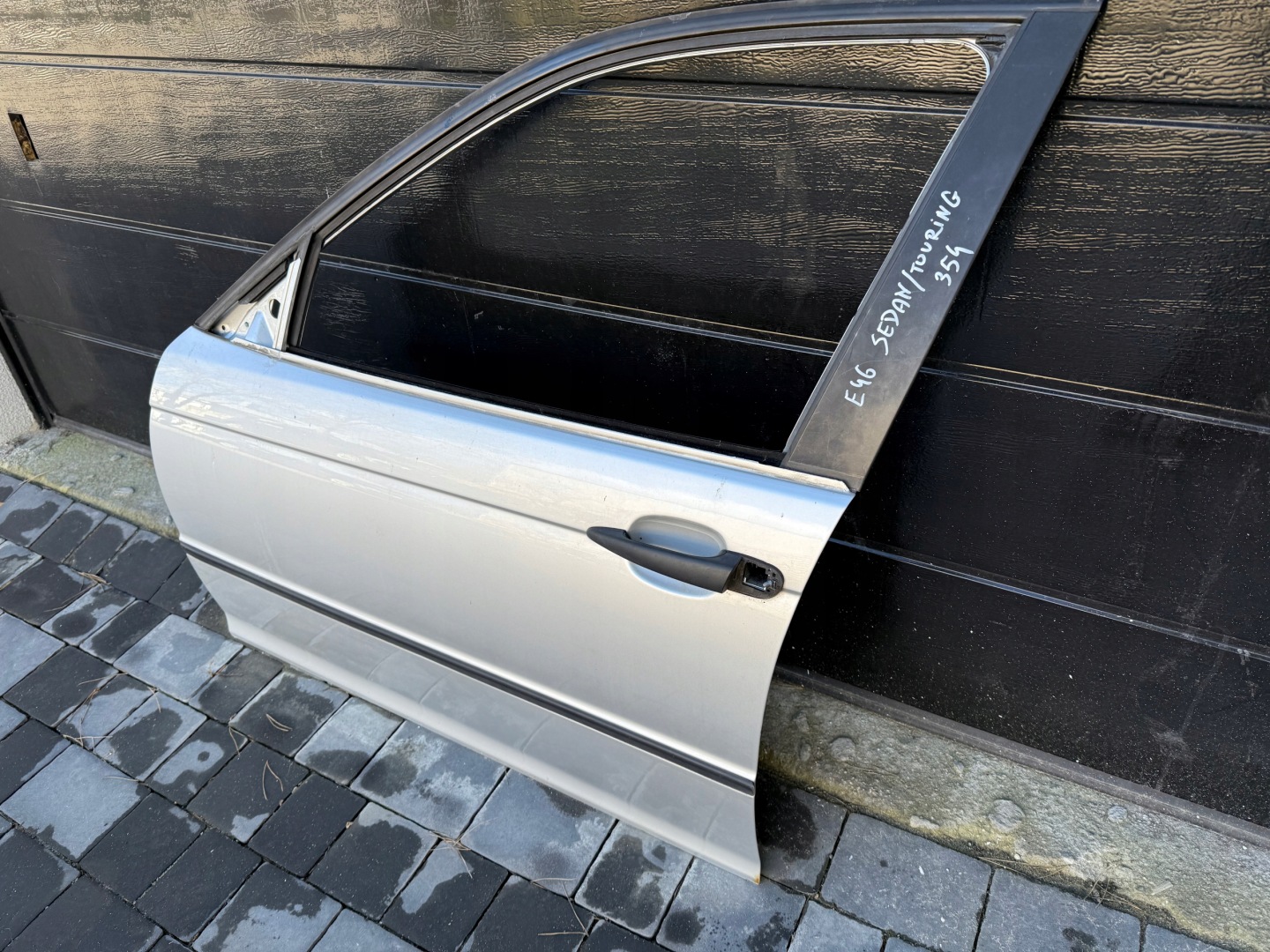 door front left BMW 3 E46 sedan KOMBI 354 TITANSILBER METALLIC