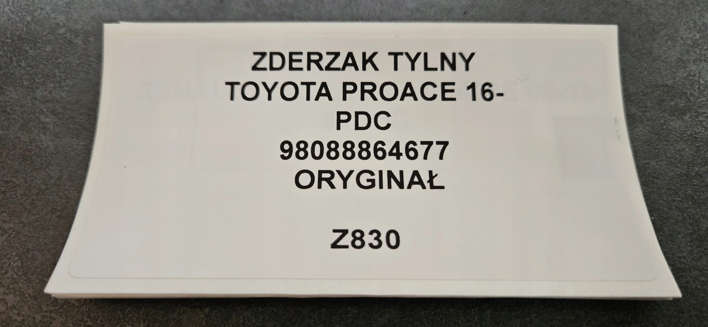 bumper rear TOYOTA PROACE II 16- PDC original