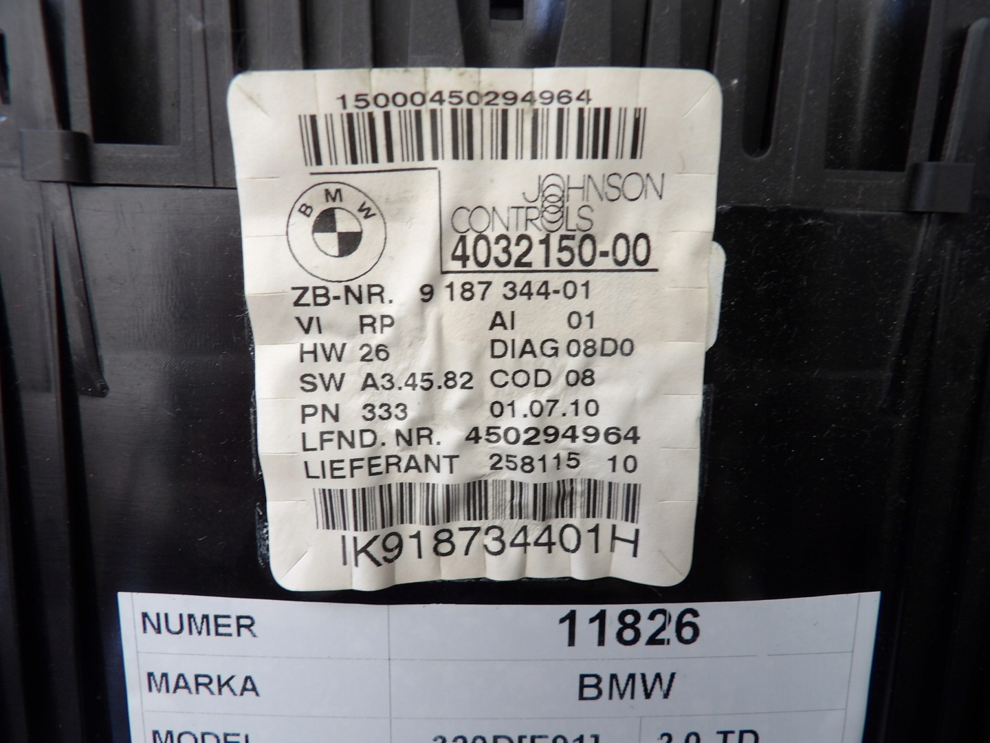 BMW 3 E91 Instruments tachymètre compte tours