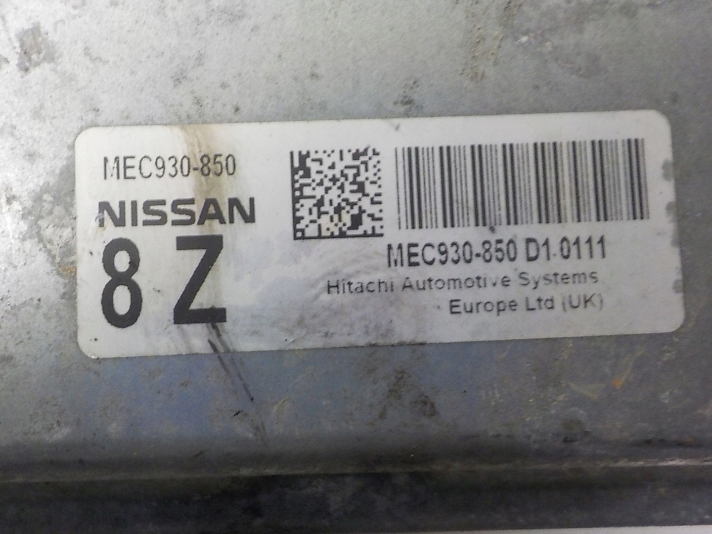 NISSAN computer control unit MEC930-850 D1 8Z