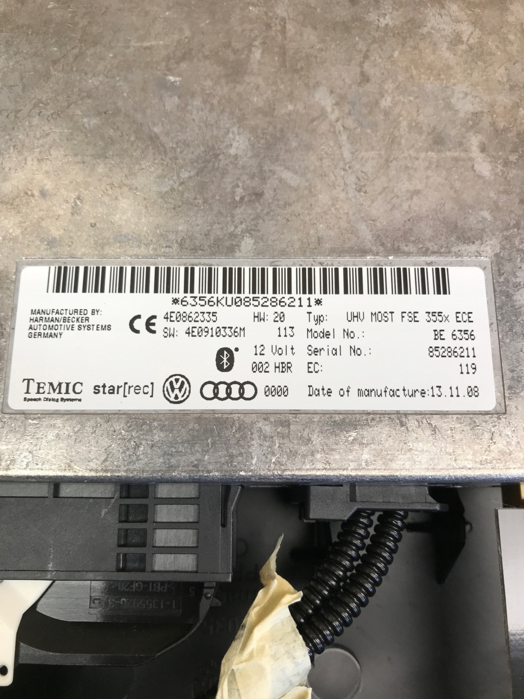 modul BLUETOOTH AUDI A4 B8 4E0862335