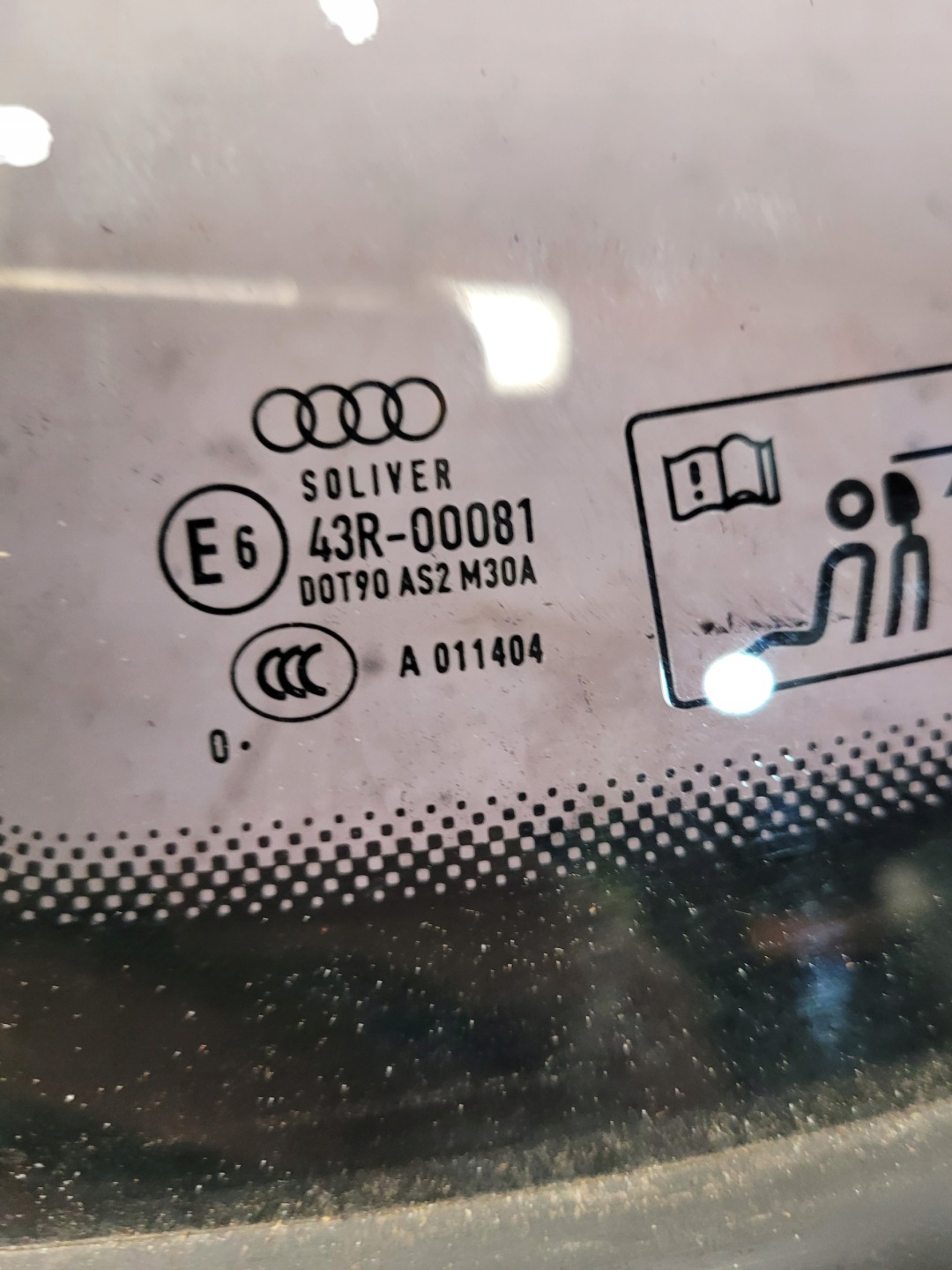 window bodywork left rear part AUDI A7 2010R