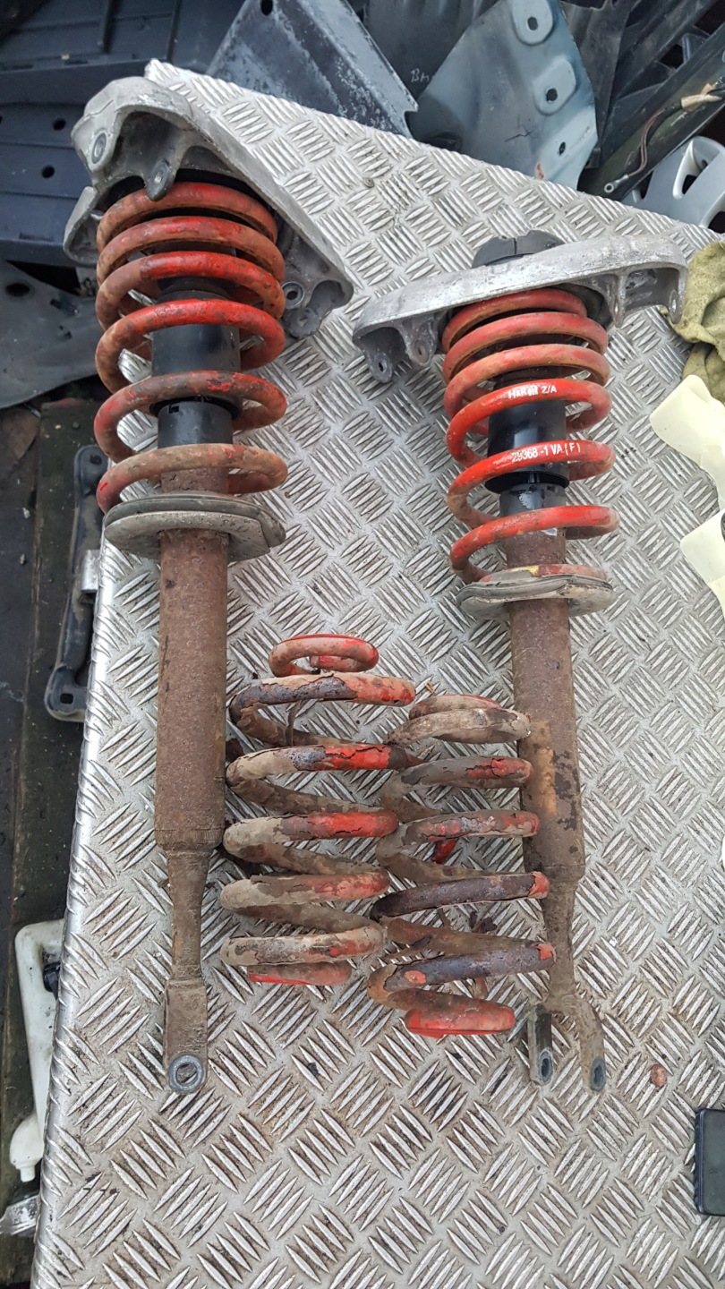 AUDI A4 B6 shock absorbers front springs rear part TUNING h&r SPORT red