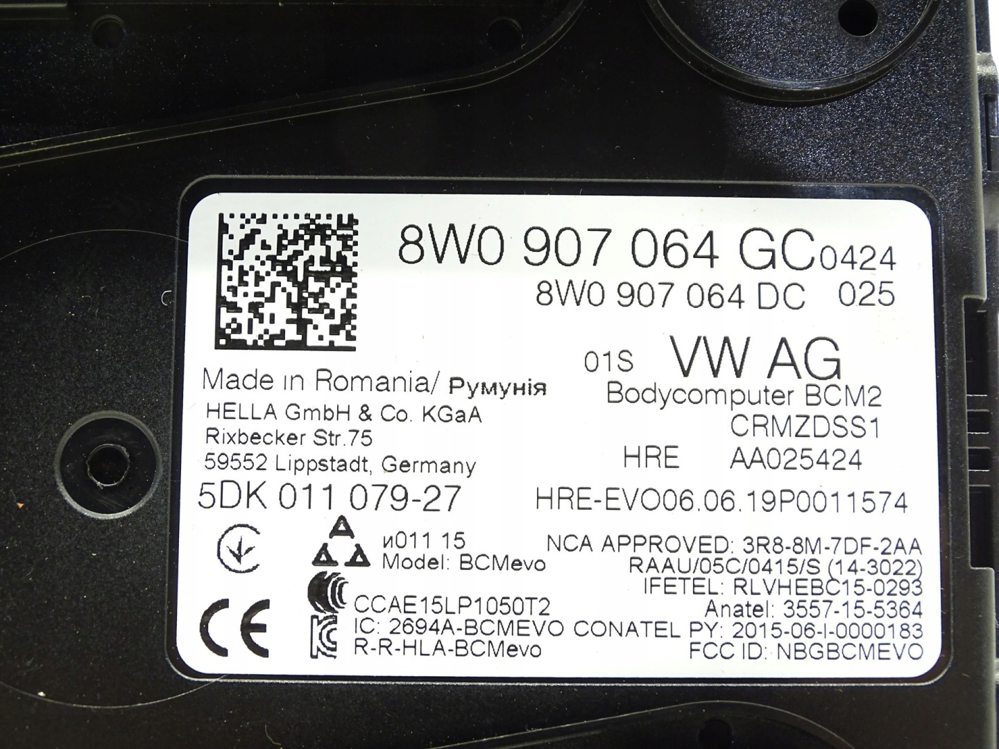 module control unit KOMFORTU BCM AUDI A4 A5 F5 8W 8W0907064GC