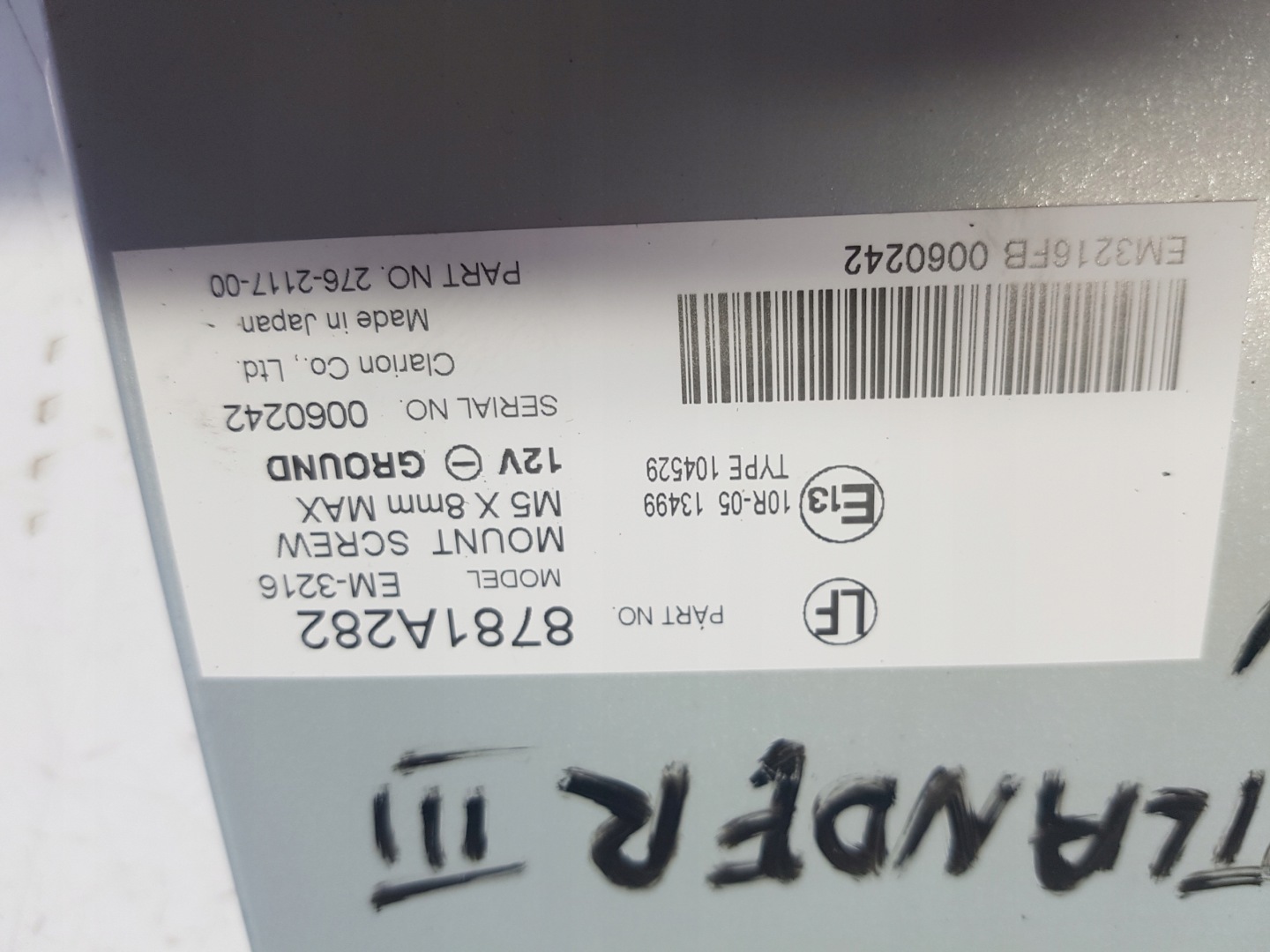 OUTLANDER III LIFT modulo KONTROLER KAMERY 8781A282