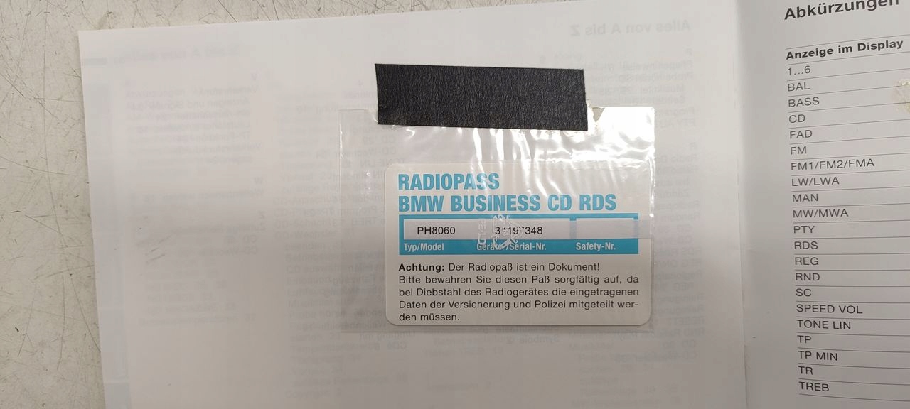 Radio BMW E46 LIFT kombi 2,0 TD