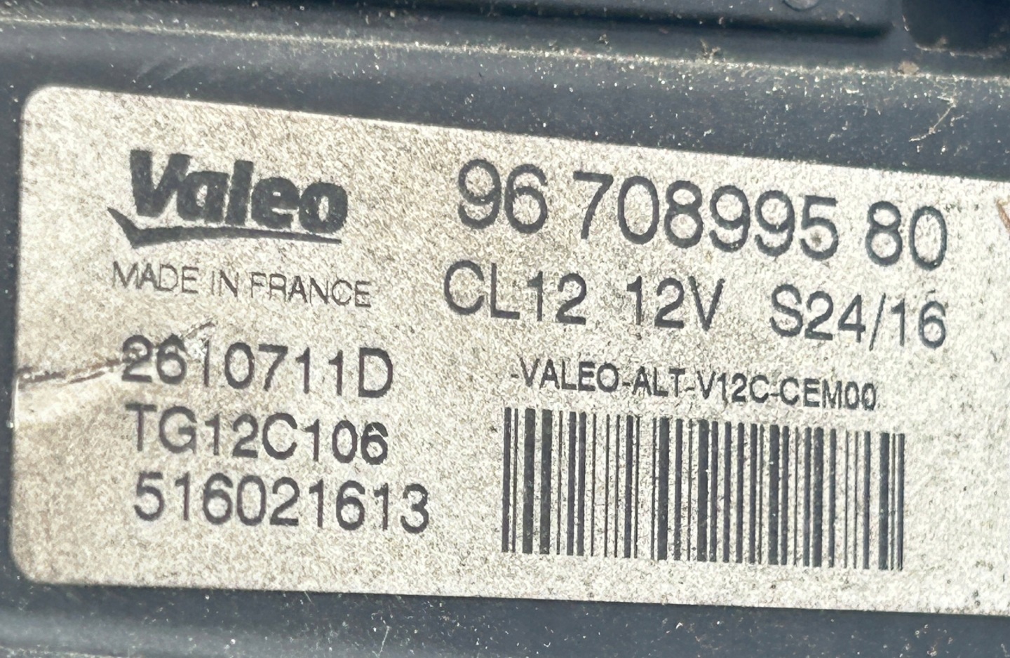 ALTERNATOR PEUGEOT 308 II T9 1.2 THP 9670899580