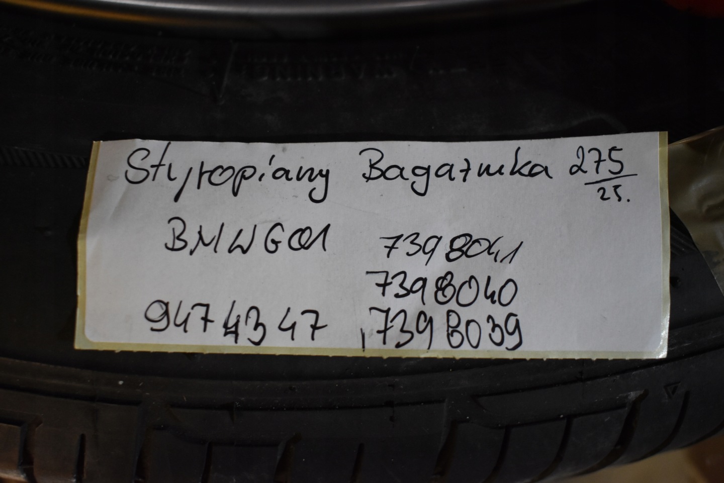 IDEALNY polystirene filling KPL. boot BMW G01 1