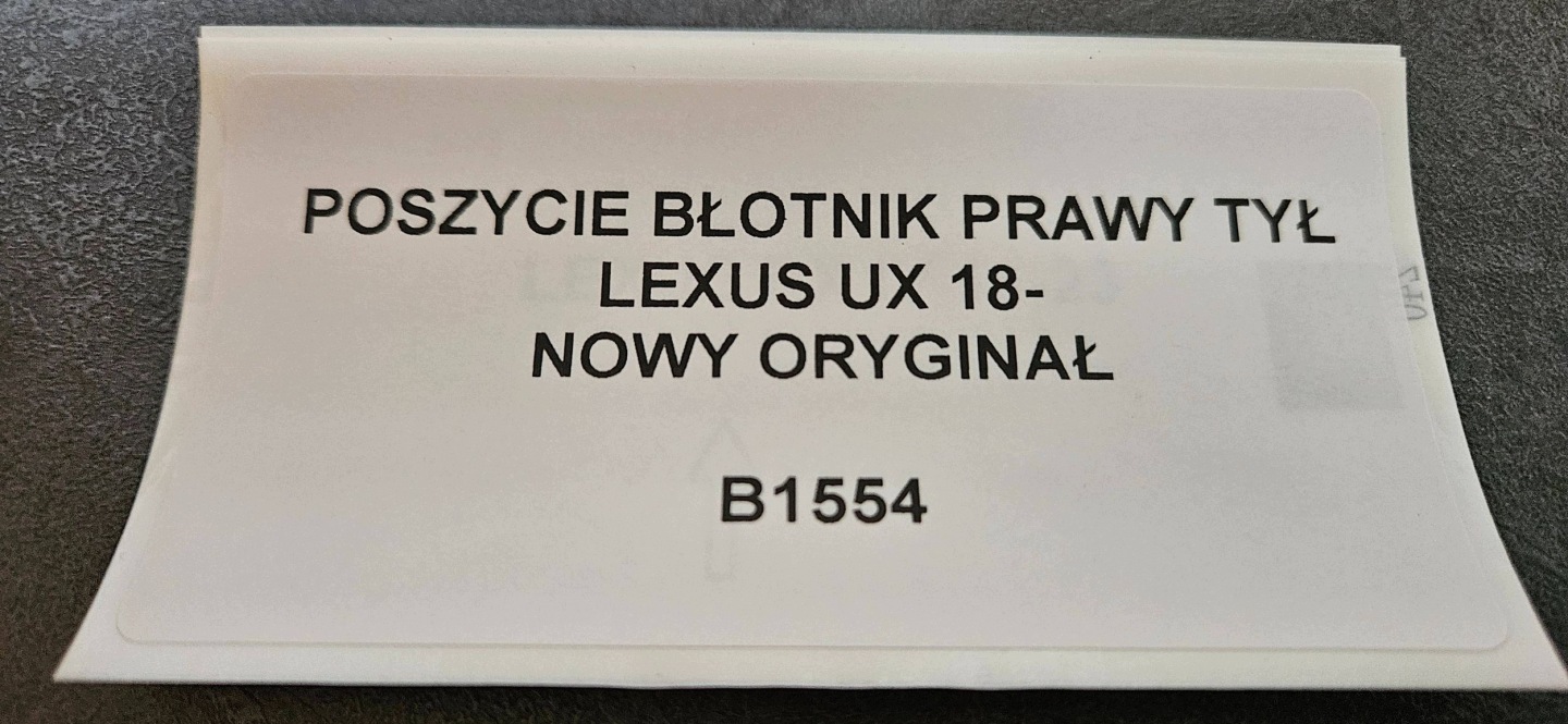 blende abdeckung kotflügel rechts heck LEXUS UX 18- neu original
